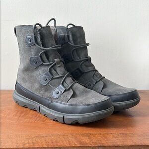 Sorel Explorer Quarry Gray Lace-Up Boots Men’s 12